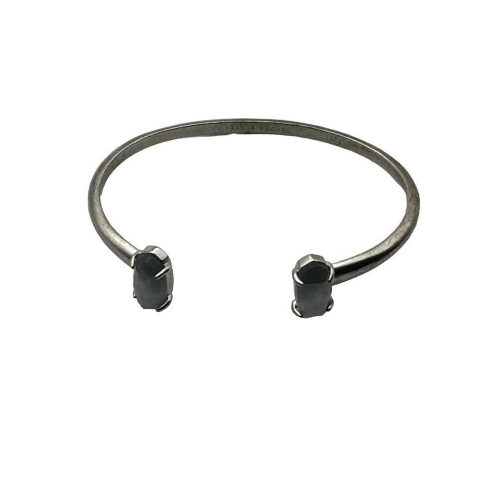 Kendra Scott Silver Cuff Bracelet With Blue Gemstones - Picture 1 of 11